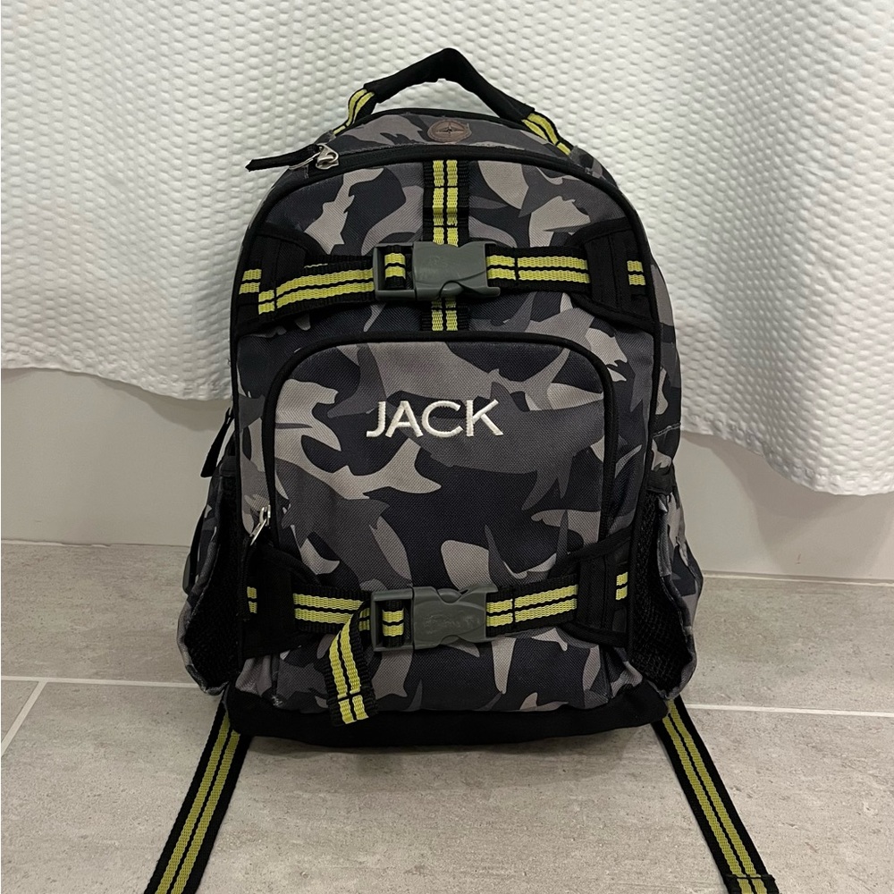 Pottery Barn Kids Camo Backpack (customized with JACK)